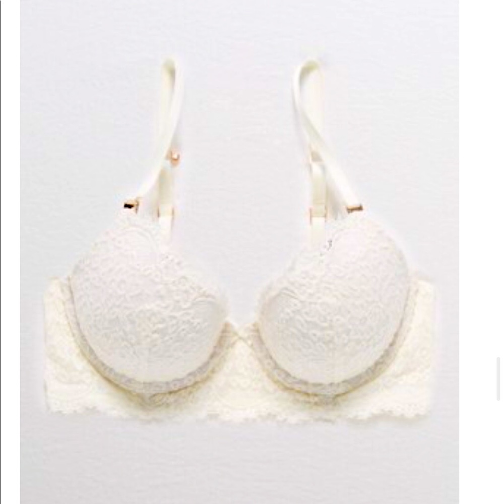 Aerie Power Plunge Push Up Lace Bra 36B